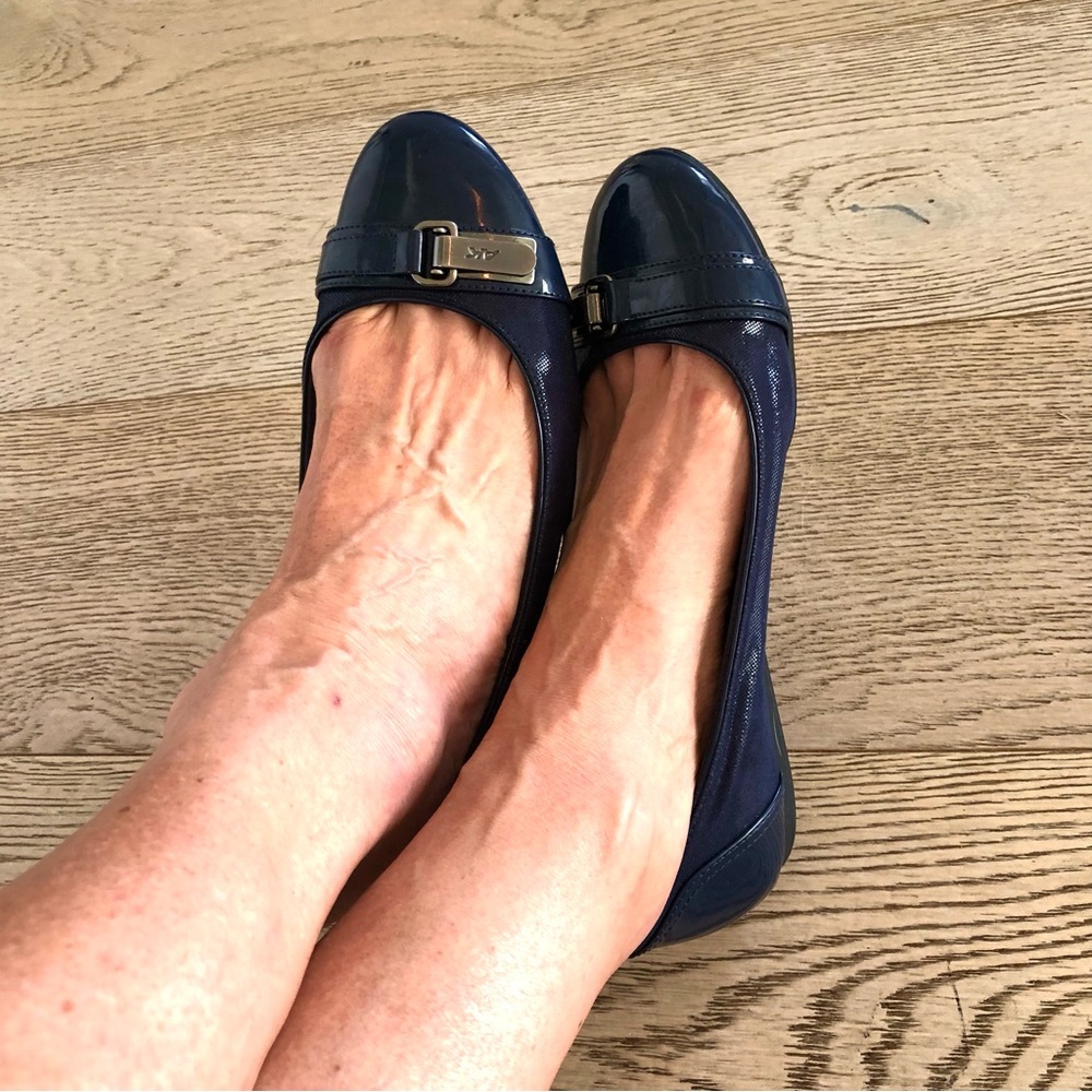 Anne Klein Able Ballet Flats Navy Blue, AK Sport Acacia Women’s 7.5 Comfortable - Picture 12 of 17